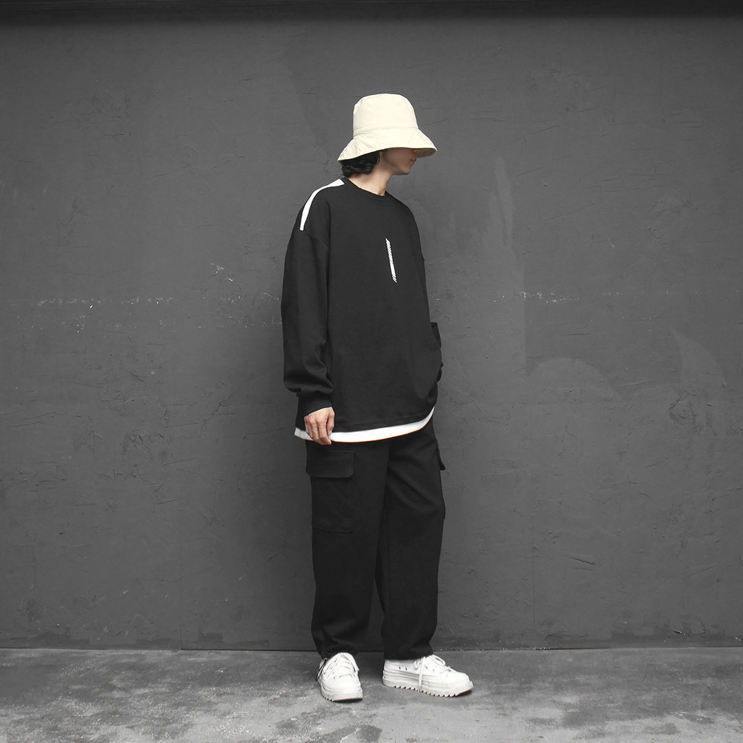 Wide Cargo Draw String Hem Sweatpants 4235 - Gentler