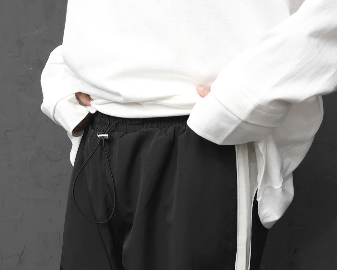 Wide Side Line Zippered Hem Sweatpants 4654 - Gentler