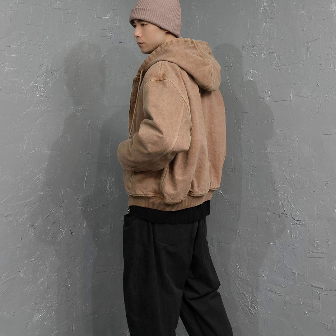 Pigment Balloon Cropped Hooded Puffer 5196